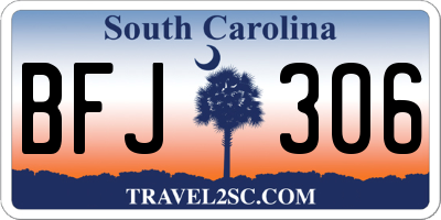 SC license plate BFJ306