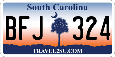 SC license plate BFJ324