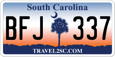 SC license plate BFJ337