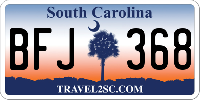 SC license plate BFJ368