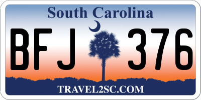 SC license plate BFJ376