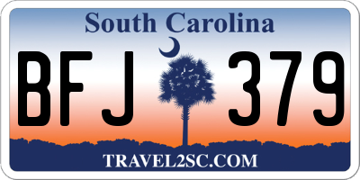 SC license plate BFJ379
