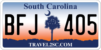 SC license plate BFJ405