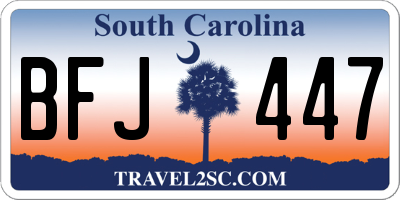 SC license plate BFJ447