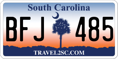 SC license plate BFJ485