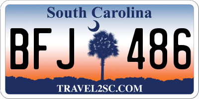 SC license plate BFJ486