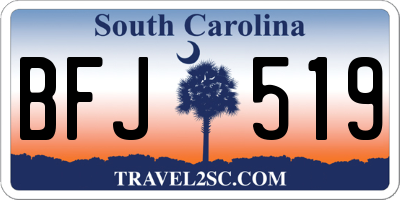 SC license plate BFJ519