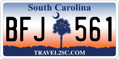 SC license plate BFJ561