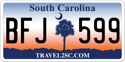 SC license plate BFJ599