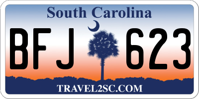 SC license plate BFJ623