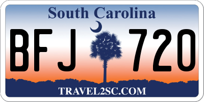 SC license plate BFJ720