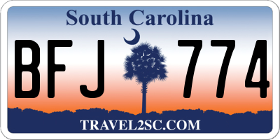 SC license plate BFJ774
