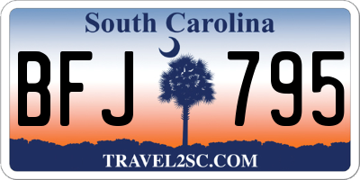 SC license plate BFJ795