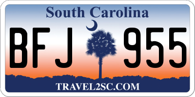 SC license plate BFJ955