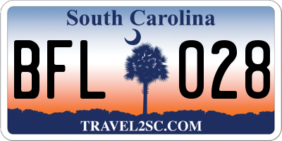 SC license plate BFL028