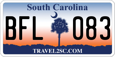 SC license plate BFL083
