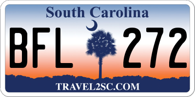 SC license plate BFL272