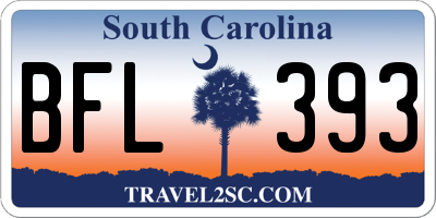 SC license plate BFL393