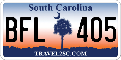 SC license plate BFL405