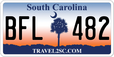 SC license plate BFL482