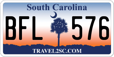 SC license plate BFL576