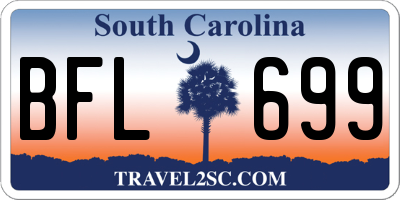 SC license plate BFL699