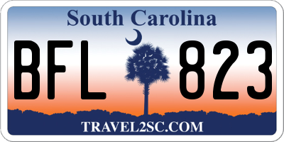 SC license plate BFL823