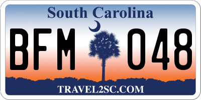 SC license plate BFM048