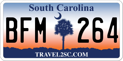 SC license plate BFM264