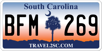 SC license plate BFM269