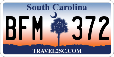 SC license plate BFM372