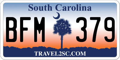 SC license plate BFM379