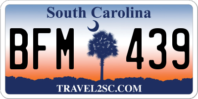 SC license plate BFM439