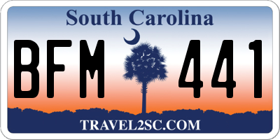 SC license plate BFM441