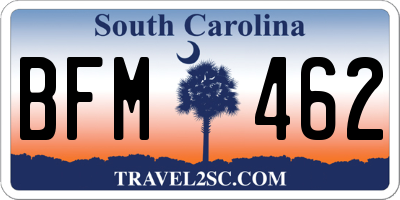 SC license plate BFM462