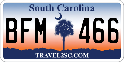 SC license plate BFM466