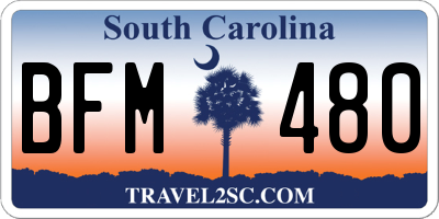 SC license plate BFM480