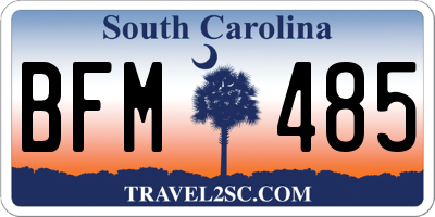 SC license plate BFM485