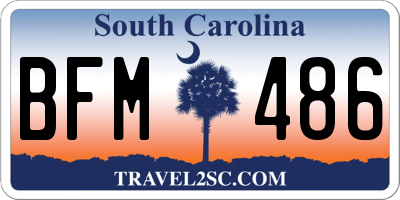 SC license plate BFM486