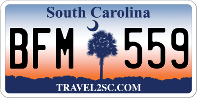 SC license plate BFM559