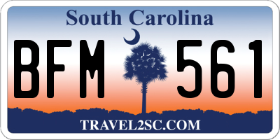 SC license plate BFM561