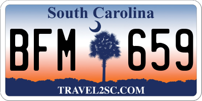SC license plate BFM659