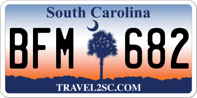 SC license plate BFM682