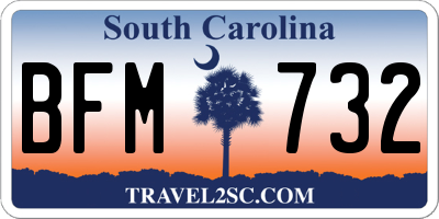 SC license plate BFM732