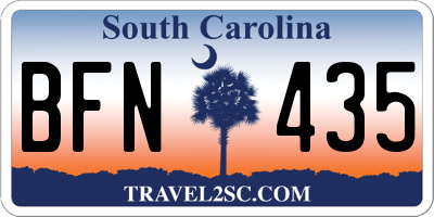 SC license plate BFN435