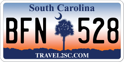 SC license plate BFN528