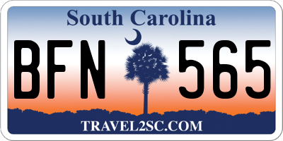 SC license plate BFN565
