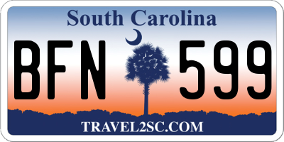 SC license plate BFN599