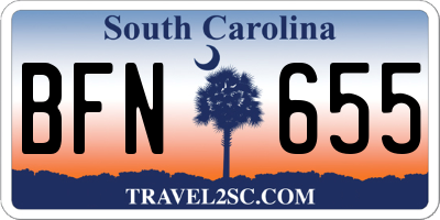 SC license plate BFN655