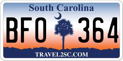 SC license plate BFO364
